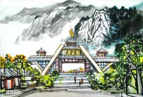 安徽景物如画！手绘版的安徽尊龙凯时景点更美！